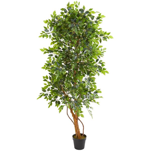 Nearly Natural 6-ft Green Artificial Elegant Ficus Tree