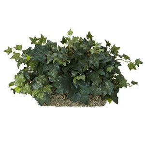 Nearly Natural 12-in H Green Artificial Silk Ivy Ledge Plant