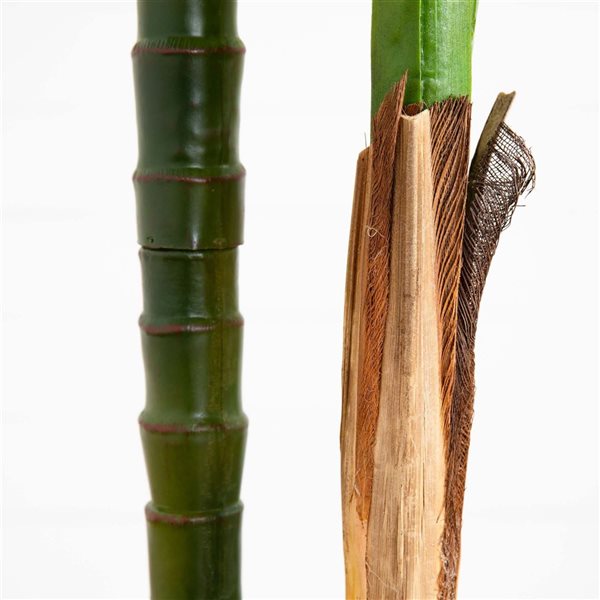 Nearly Natural 9-ft H Green Artificial Double Robellini Palm Tree