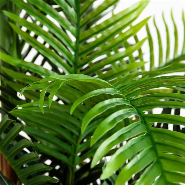 Nearly Natural 9-ft H Green Artificial Double Robellini Palm Tree