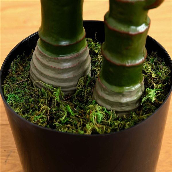 Nearly Natural 9-ft H Green Artificial Double Robellini Palm Tree