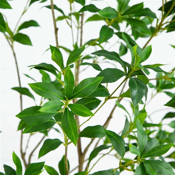 Nearly Natural 7-ft H Green Artificial Minimalist Japanese Pieris Tree w/ Realistic Touch Leaves