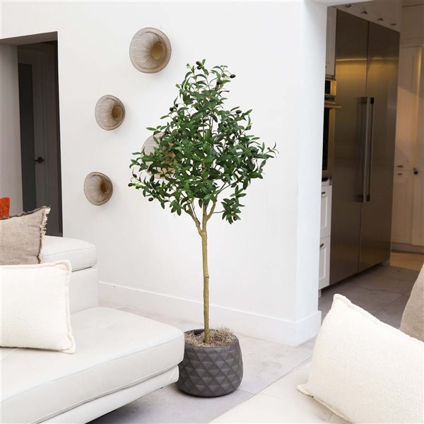 Nearly Natural 5-ft H Green Artificial Olive Tree