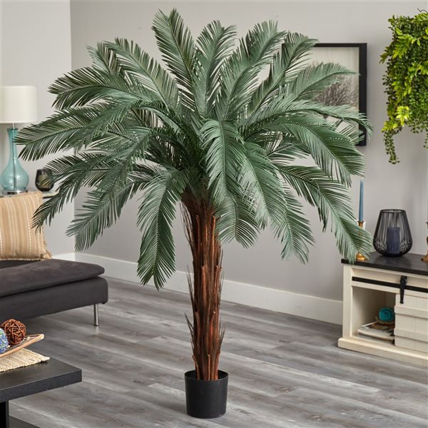 Nearly Natural 6-ft H Green Artificial Cycas Tree