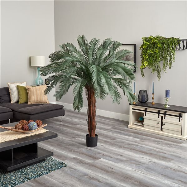 Nearly Natural 6-ft H Green Artificial Cycas Tree