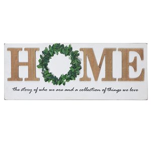 iH casadécor MDF Wall Sign With 3D Home & Garland