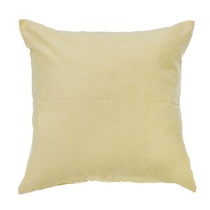 IH Casa Decor Chambray Cushion With Zipper Butter 18 X 18 - Set of 2