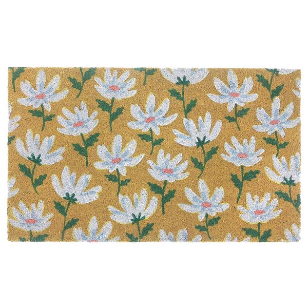 iH casadécor Coir Door Mat Shasta Daisy 18 X 30