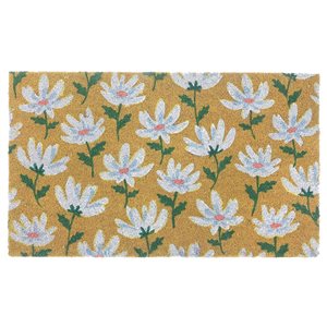 iH casadécor Coir Door Mat Shasta Daisy 18 X 30