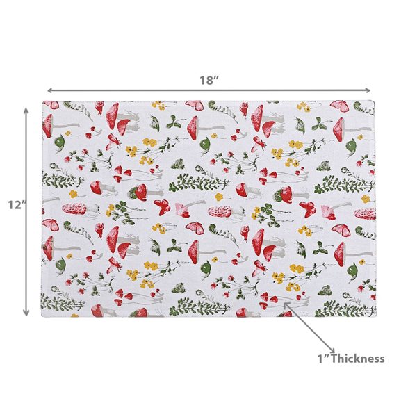 iH casadécor Cotton Placemat Mushroom 12 X 18 - Set of 12