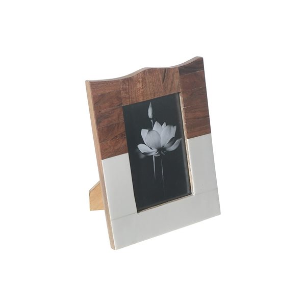 iH casadécor 5X7 Wooden & Resin Inlay Photo Frame