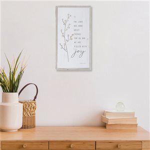 Panneau en bois encadré IH Casa Decor «The Lord Has Done Great»