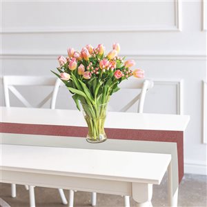 Tapis de couloir fusionné IH Casa Decor imprimé en bloc rouge