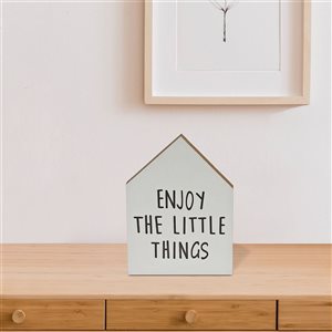Panneau en forme de maison en MDF IH Casa Decor « Enjoy The Little Things »