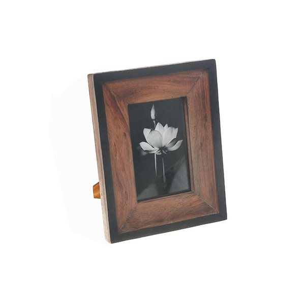 iH casadécor 4X6 Black & Natural Finish Photo Frame