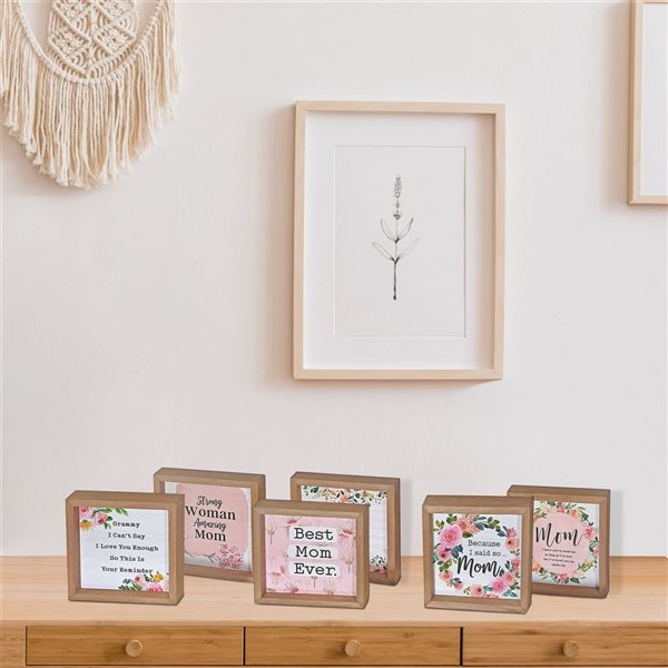 Lot de 6 cadres photo en bois pour enfants - Bricolage - Trophée - Cadre photo - Kit d'artisanat pour la fête des pères - Activités amusantes à la maison, à l'école