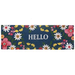 iH casadécor Coir Door Mat Floral Hello 16 X 48