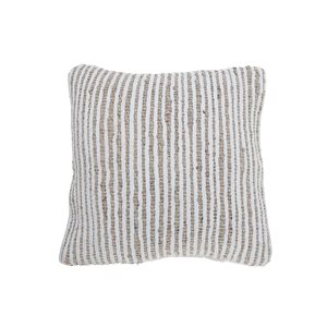IH Casa Decor White Natural Micro Chenille & Jute Cushion 18 X 18 - Set of 2