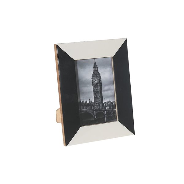 iH casadécor 8X10 Black & White Inlay Photo Frame