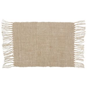 iH casadécor Rectangular Handloom Placemat White Natural 14 X 20 - Set of 12