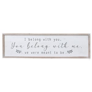 iH casadécor Framed Wooden Sign You Belong With Me