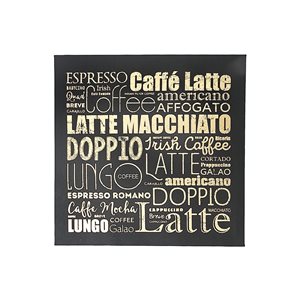 iH casadécor Canvas Wall Art With Foil Cafe Latte