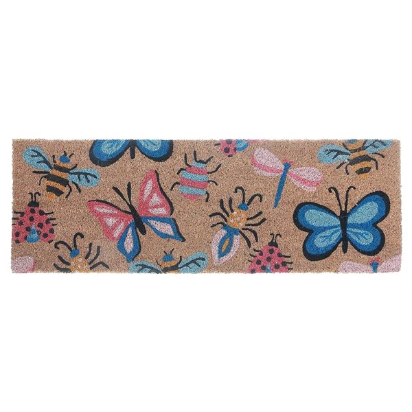 iH casadécor Coir Door Mat Butterflies & Bugs 10 X 30