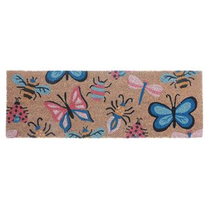 iH casadécor Coir Door Mat Butterflies & Bugs 10 X 30