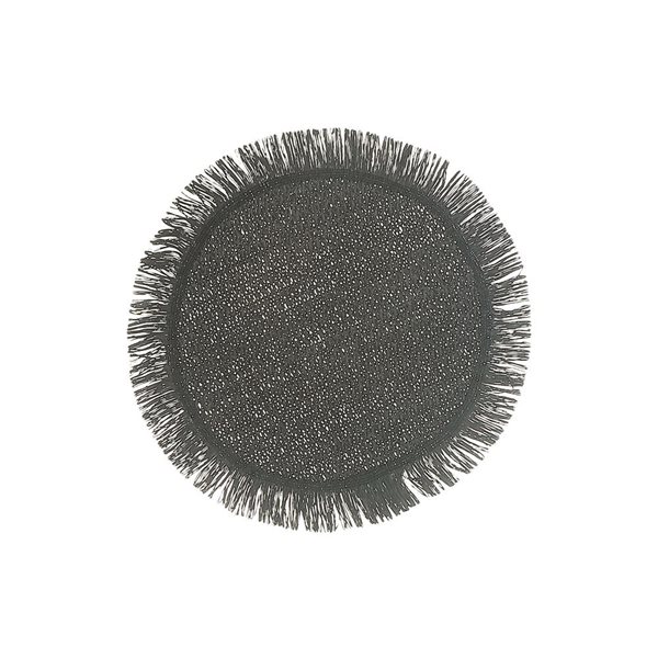 iH Casadécor Woven Round Placemat With Fringes Black 15 X 15 - Set of 12
