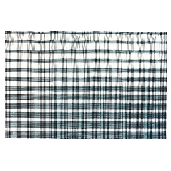 iH casadécor 4PC Woven Pvc Placemat Basketweave Blue 12 X 18 - Set of 3