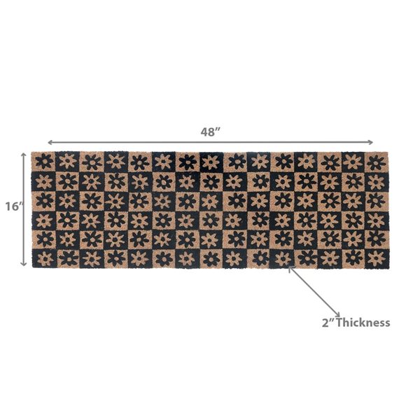 iH casadécor Coir Door Mat Garden Moroccan Pattern 16 X 48