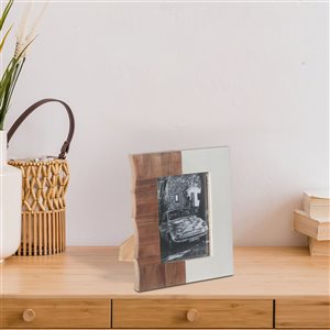 Cadre photo IH Casa Decor 4X6 en bois et résine