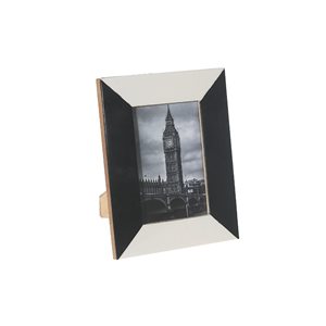 iH casadécor 4X6 Black & White Inlay Photo Frame