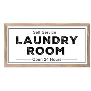 iH casadécor Framed Wooden Sign Laundry Room