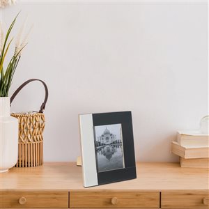 Cadre photo IH Casa Decor incrusté noir et blanc 8X10