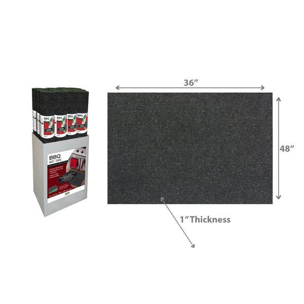 iH Casadécor Bbq Mat Charcoal 48 X 36