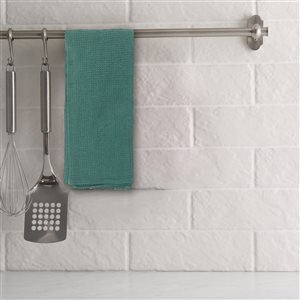 Lot de 3 linges à vaisselle IH Casa Decor à imprimé bloc gaufré vert