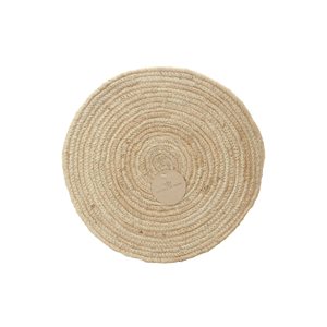 iH casadécor Plain Round Rope Jute Braided Placemat 14 X 14 - Set of 12