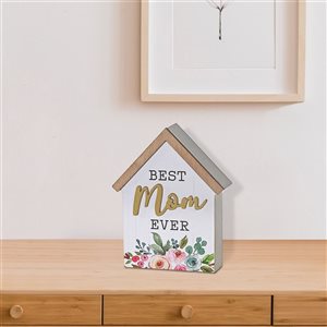 Bloc décoratif en maison en bois IH Casa Decor « Best Mom Ever »