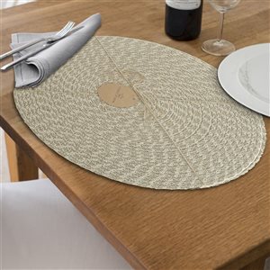 Lot de 12 napperons rond tressé IH Casa Decor 15 x 15