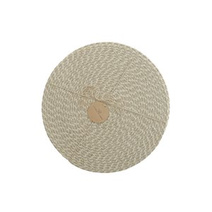 iH casadécor Wave Braided Round Placemat 15 X 15 - Set of 12