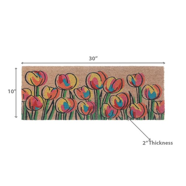 iH casadécor Coir Door Mat Tulip 10 X 30