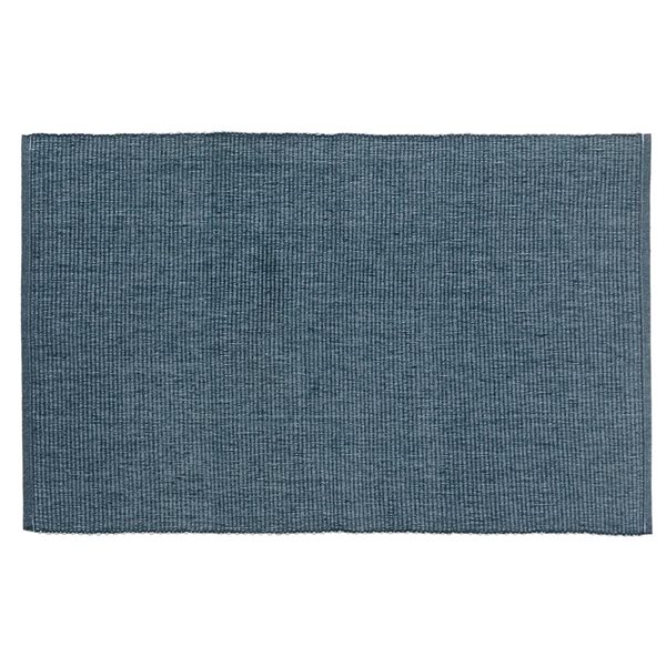 iH casadécor Chambray Ribbed Placemat Denim Blue 13 X 19 - Set of 12