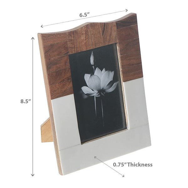 iH casadécor 4X6 Wooden & Resin Inlay Photo Frame