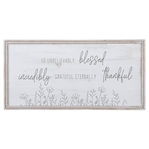 iH casadécor Framed Wooden Sign So Unbelievably Blessed