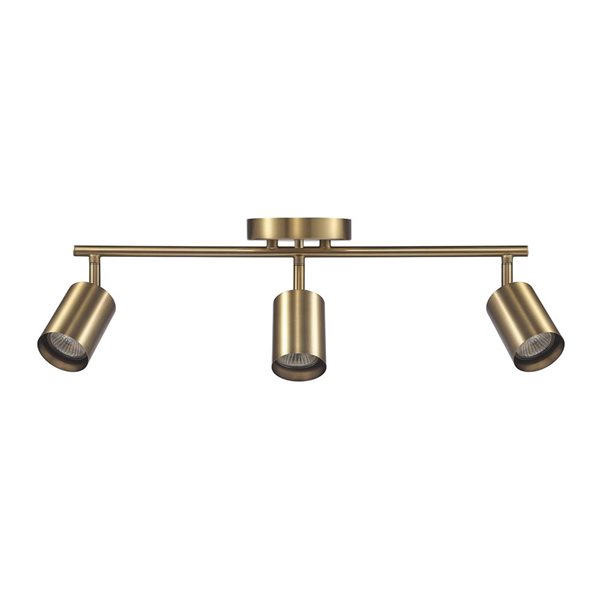 Globe Electric 21-in 3-Light Track Lighting with Pivoting Shades - Matte Brass