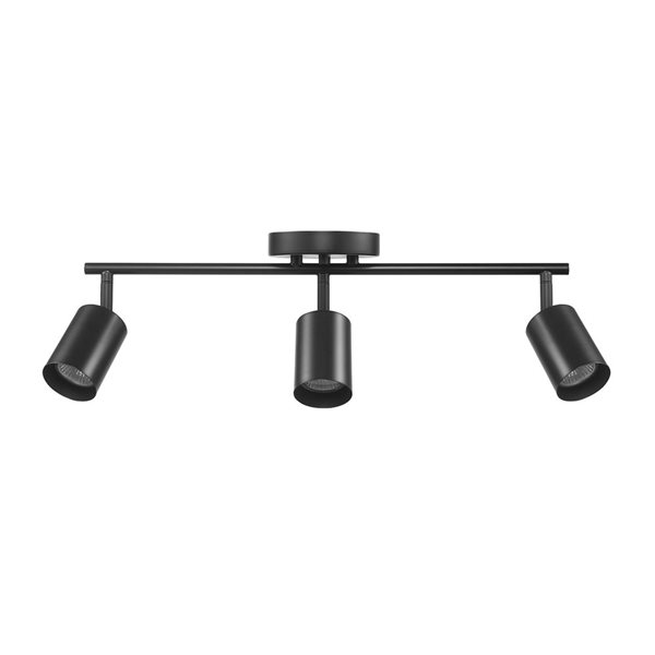 Globe Electric 21-in 3-Light Track Lighting with Pivoting Shades - Matte Black