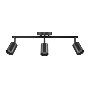 Globe Electric 21-in 3-Light Track Lighting with Pivoting Shades - Matte Black