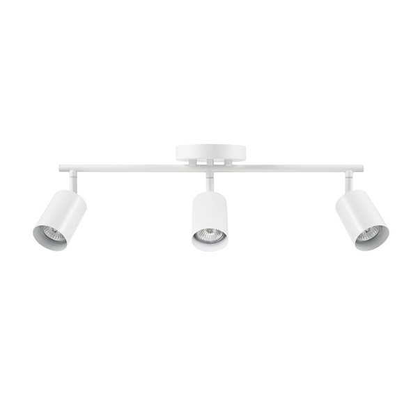 Globe Electric 21-in 3-Light Track Lighting with Pivoting Shades - Matte White