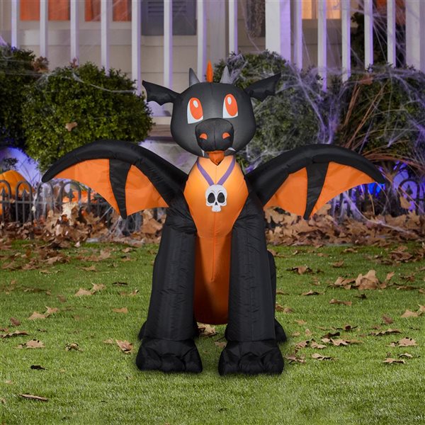 Gemmy 37-in H LED Lighted Dragon Halloween Inflatable